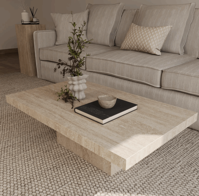 Terrana Travertine Coffee Table - Image 2