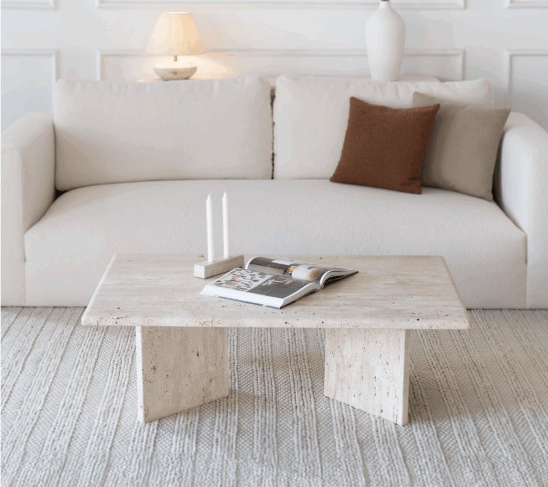 Naya Coffee Table – Travertine Marble