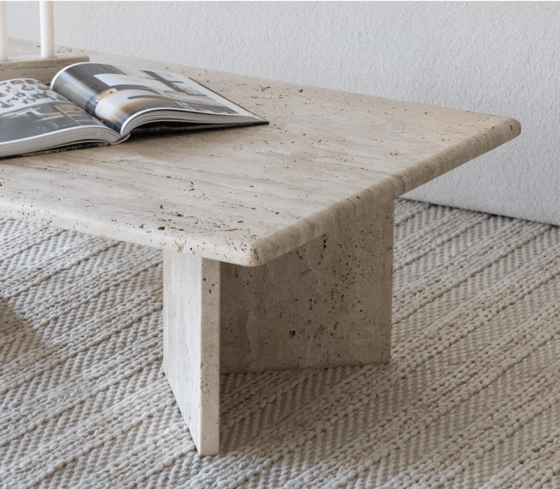 Naya Coffee Table – Travertine Marble - Image 4