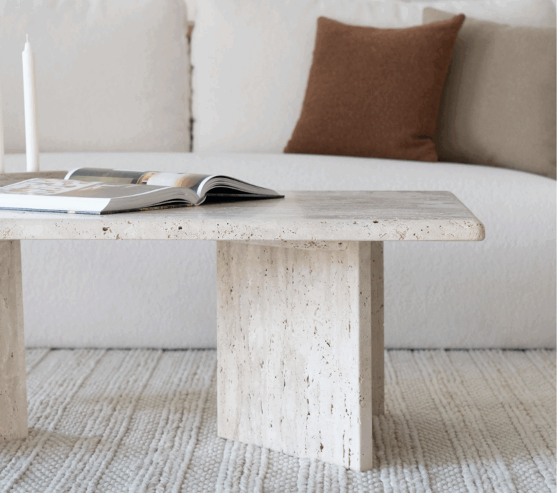 Naya Coffee Table – Travertine Marble - Image 5