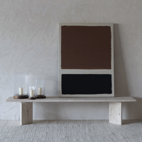 Reyah Travertine Marble TV unit