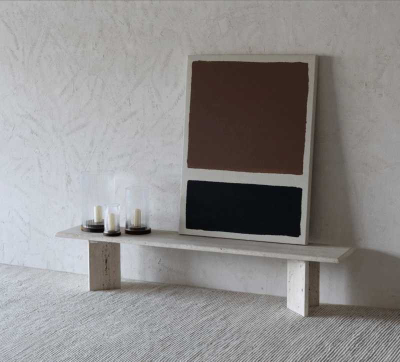Reyah Travertine Marble TV unit - Image 6