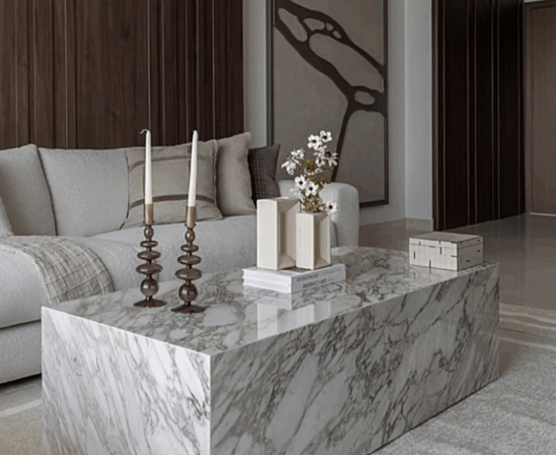 Aurora Calacatta Viola Marble Coffee Table - Image 2