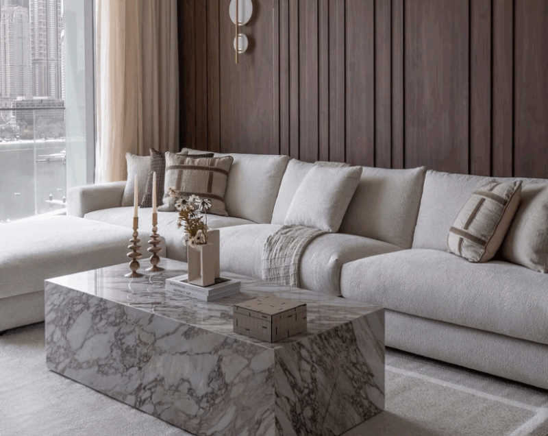 Aurora Calacatta Viola Marble Coffee Table