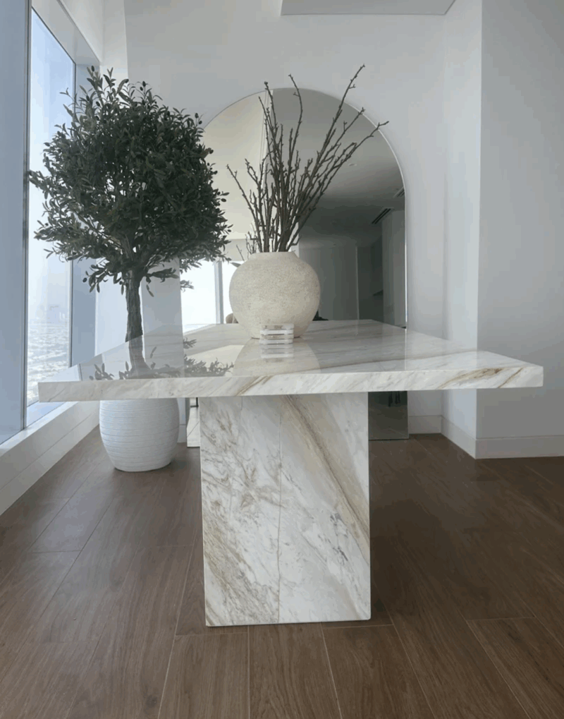 Linea Calacatta Greek Marble Dining Table - Image 4