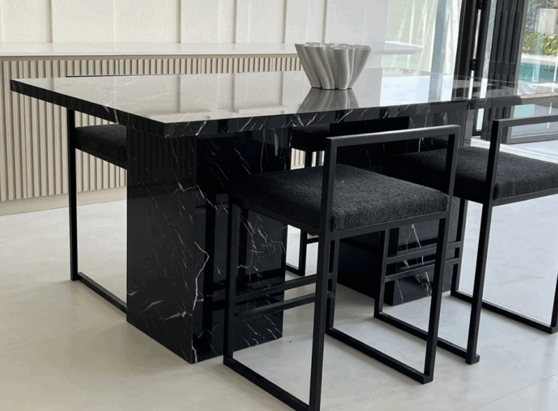 Vanta Dining Table – Black Marquina Marble - Image 2