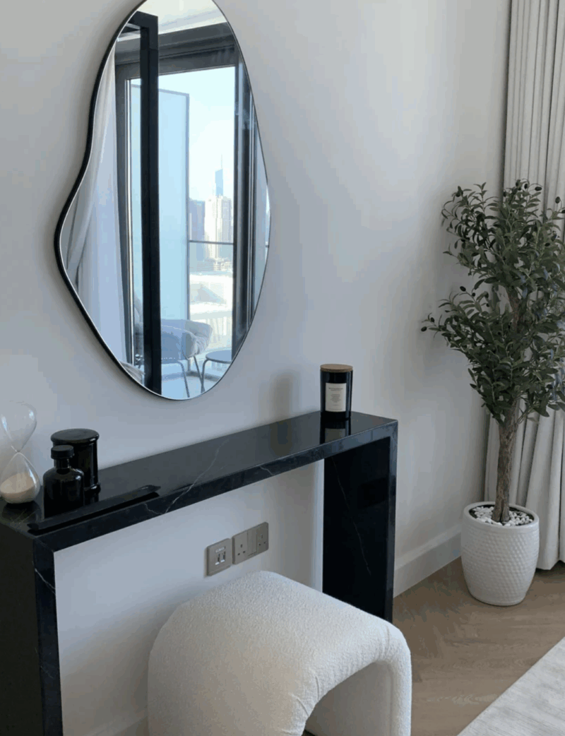 Astra Console – Black Marble Square Design - Image 4