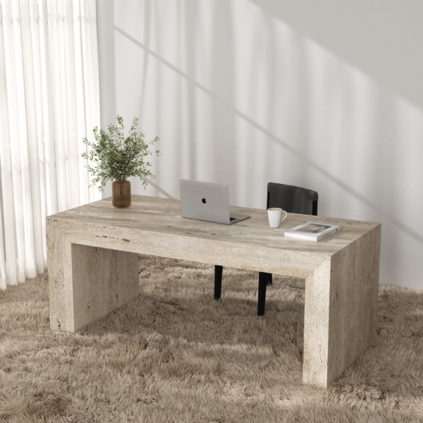 Evadne Travertine Desk