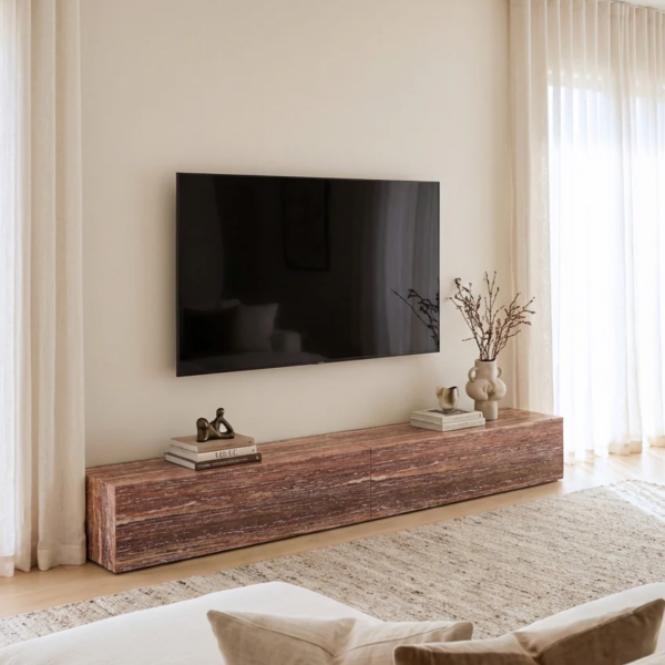 Hellenic Red Travertine Classic TV Unit