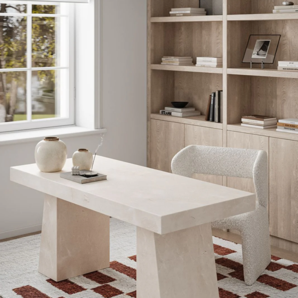 Olga Crema Marble Desk